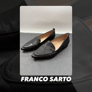 Franco Sarto Black Leather Loafers